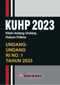 KUHP 2023 Kitab Undang-Undang Hukum Pidana